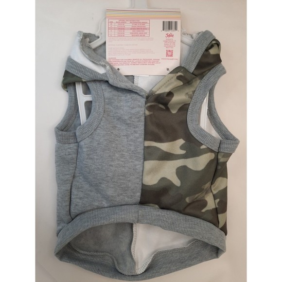 Dog Peace Camo Fleece Jacket Hoodie Size Small, Jack Russell Pug Shih Tzu 13 In - Picture 4 of 9